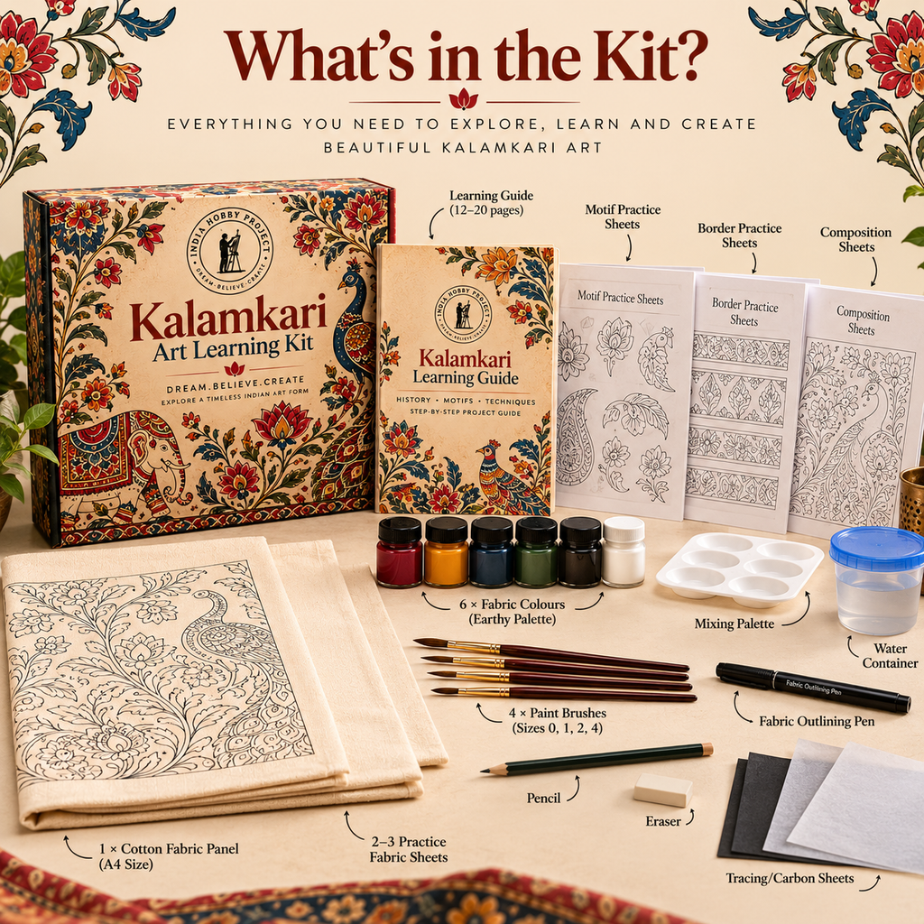 Kalamkari Art Learning Kit – INDIA HOBBY PROJECT