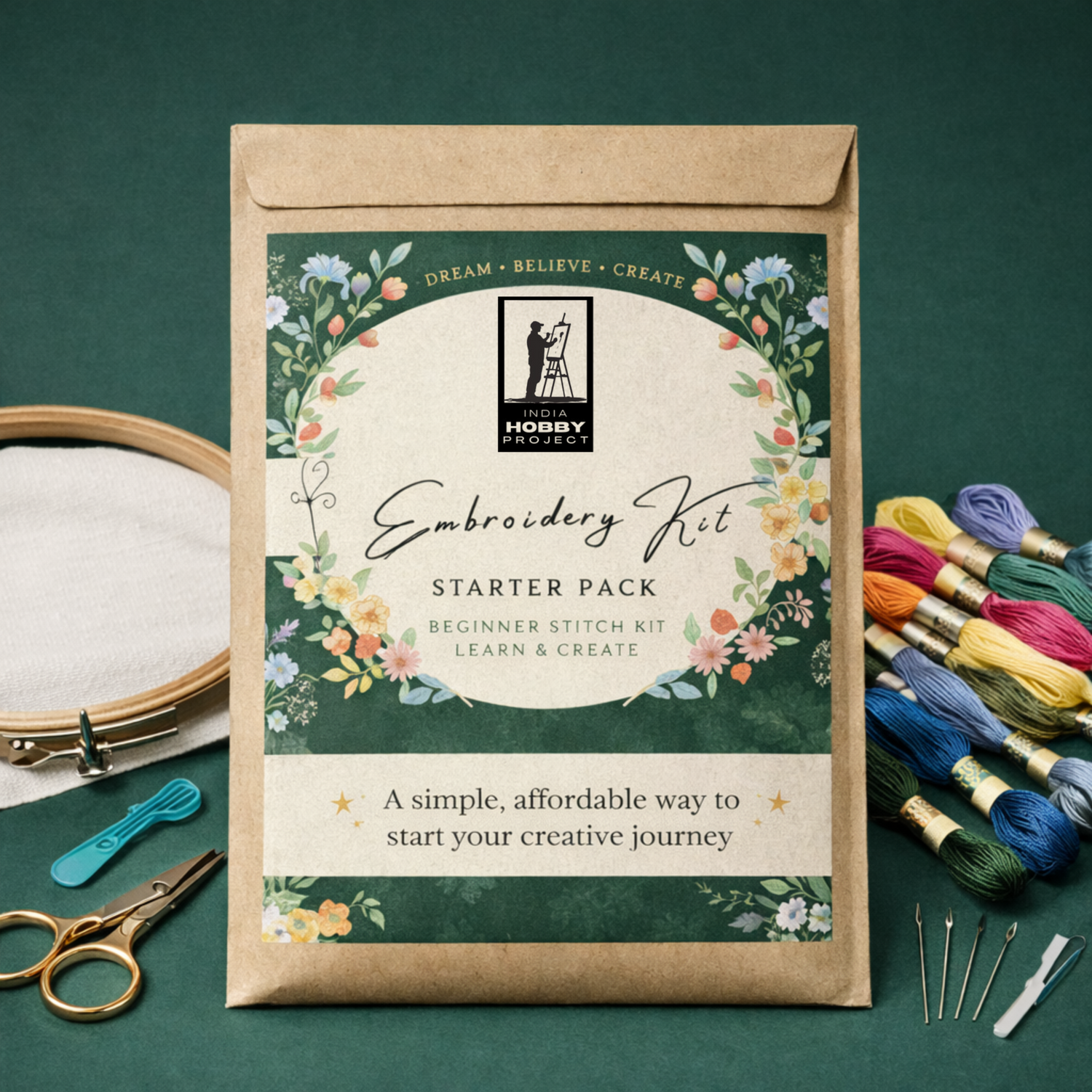 India Hobby Project Embroidery Starter Pack